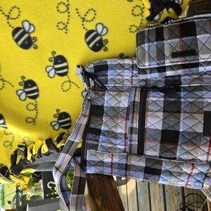 Chic Plaid Quilted Crossbody Bag